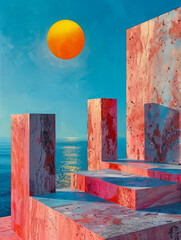 Wall Mural - Abstract Sunlit Architecture