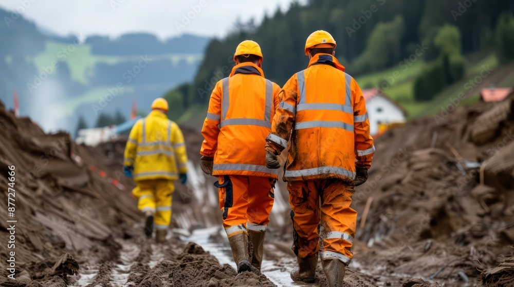 Emergency Responders Assess Damage After Forceful Landslide in ...