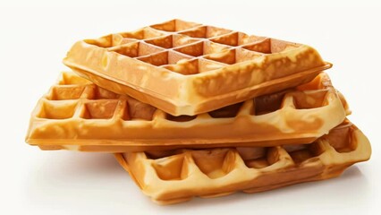 Wall Mural - A stack of waffles piled high, perfect for a breakfast or brunch display