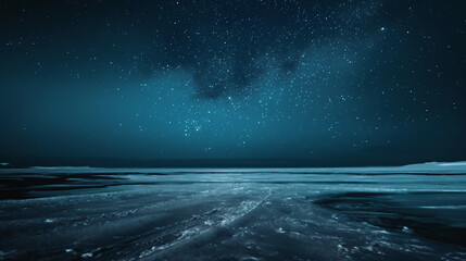 Wall Mural - A dark blue sky with a large number of stars