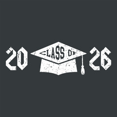 Wall Mural - Class of 2026 design, College t-shirt design printable text vector	