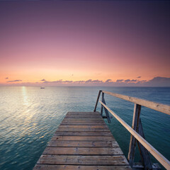 Canvas Print - amazing light at the beach - beautiful ocean view