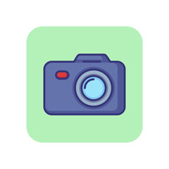 Wall Mural - Photographic camera line icon. Film, hobby, equipment. Memory concept. Vector illustration can be used for topics like occupation, tourism, creativity