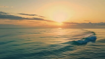 Wall Mural - Serene ocean sunrise with gentle waves