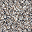 © balabolka - Graphics doodle Desserts seamless pattern.