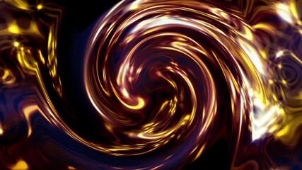 Wall Mural - liquid gold swirl background 4k loop features a swirling animation of metallic gold with some purple