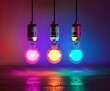 © MdRazib - Wireless smart light bulbs with color changing capabilities solid color background