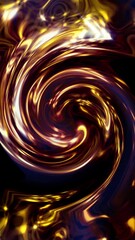 Wall Mural - vertical liquid gold swirl background 4k loop features a swirling animation of metallic gold with so