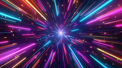 Wall Mural - in the background are digital dynamic hyperspace technology motion backgrounds, and a galaxy speed w