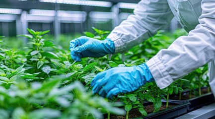 Canvas Print - watering the plant