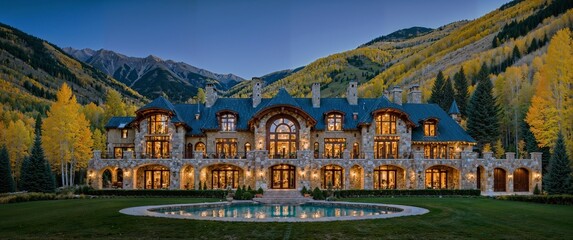 Wall Mural - Luxury Mansion in Aspen Colorado