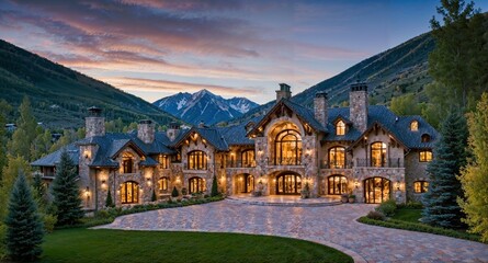 Wall Mural - Luxury Mansion in Aspen Colorado