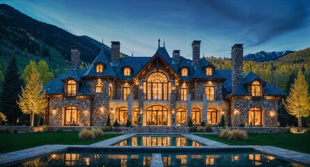 Wall Mural - Luxury Mansion in Aspen Colorado