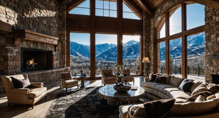 Wall Mural - Luxury Mansion in Aspen Colorado