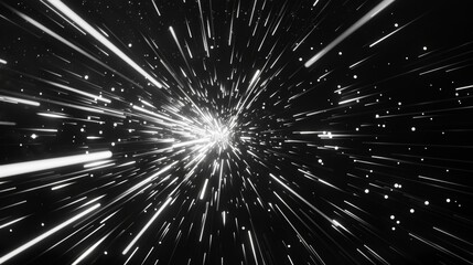 Wall Mural - 3d rendering time travel through a space tunnel through a black hole using hyper-lapse in space or a