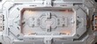 © Mark - Space station, spaceship, starship Sci-fi style futuristic facility gauge or internal panel surface background. Stock image.