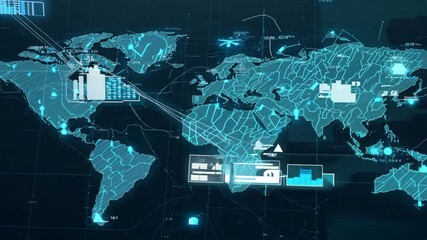 Binary Code World Map