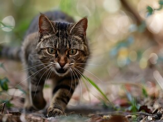 Canvas Print - cat on the grass