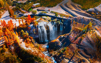 Poster - Tortum Waterfall, located in Erzurum, Turkey, is one of the largest waterfalls in the country.