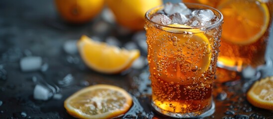 Wall Mural - Refreshing Iced Tea with Lemon