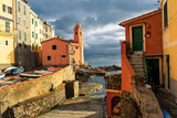 Fototapeta Uliczki - Tellaro is one of the most beautiful towns in Italy. Ancient towns on the Ligurian coast of Italy.