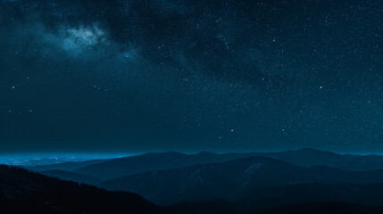 Wall Mural - a beautiful night sky with a few stars and a few clouds