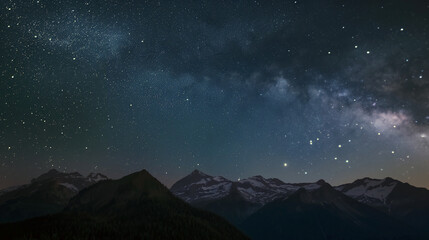Wall Mural - the night sky is filled with stars