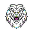 © Habib - Lion Face Mascot Logo Neon Design