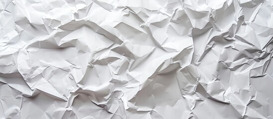 Poster - Crumpled white paper with copy space image