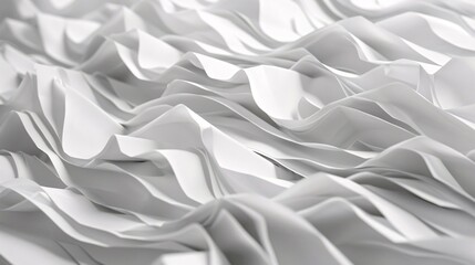 Sticker - White wavy abstract background is flowing like fabric