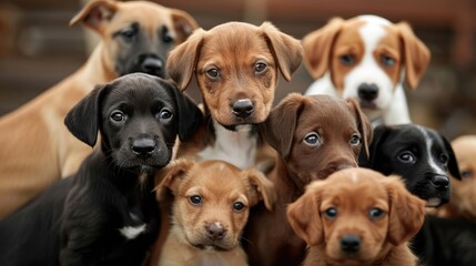 Poster - group of puppies