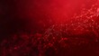 © luck - Abstract red background with connecting dots and lines. Network, technology, science, and communication concept.