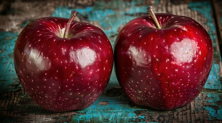 Canvas Print - red apples in water