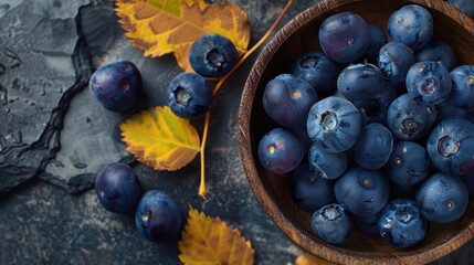 Sticker - The blueberries in a bowl