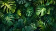 © Oliver - Tropical Greenery with Lush Monstera Leaves, Seamless Pattern of Exotic Jungle Foliage