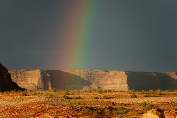 Poster - a rainbow in lake powell