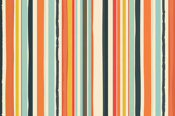 Poster - A colorful striped background with a blue stripe, generative ai image.