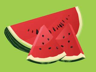 Watermelon slice. Watermelon ripe cartoon icon vector design illlustration wallpaper background