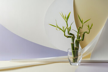 Sticker - bamboo in vase