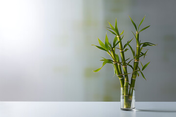 Sticker - bamboo in a vase