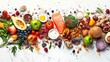 © Aliaksandra - healthy eating balance, a banner showing a variety of healthy foods combined to illustrate the significance of balance and moderation in achieving successful weight loss