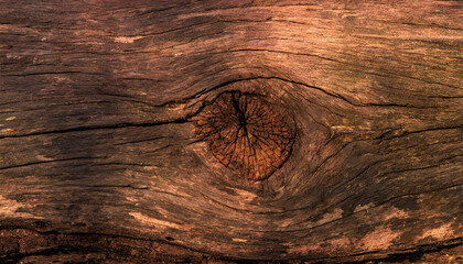 Wall Mural - Wood decay with wood termites , Old grunge dark textured wooden background , The surface of the old brown wood texture