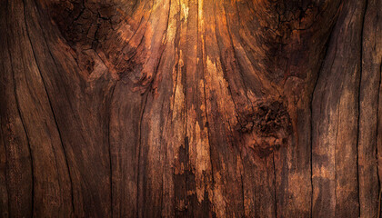 Wall Mural - Wood decay with wood termites , Old grunge dark textured wooden background , The surface of the old brown wood texture