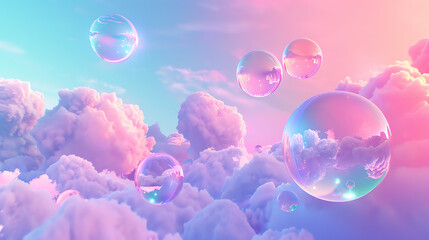 Wall Mural - bubble sky, AI generated