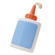 © KetrinDesigner - 3D icon of a glue bottle. Adhesive icon, crafting item, stationery concept. Used for bonding materials concept. 3D render illustration.