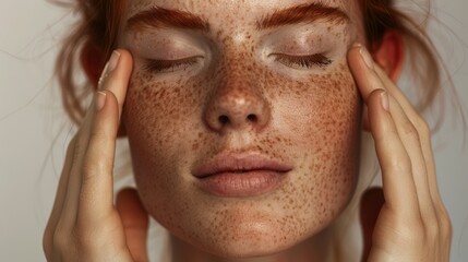 Poster - The freckled serene face