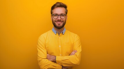 Wall Mural - The man in yellow shirt