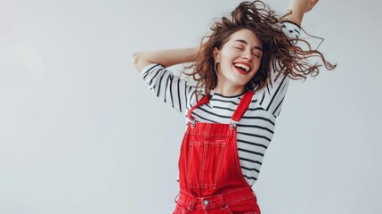 Wall Mural - The Overjoyed Young Woman