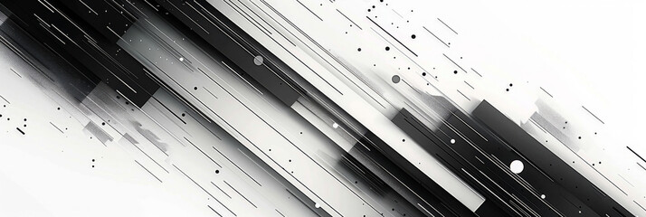 Monochrome geometric architecture with dynamic lines and angles
