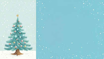 Wall Mural - Beautiful christmas card with copy space